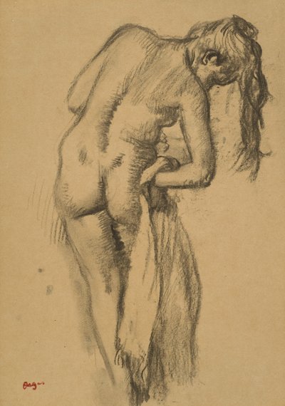Efter badet, c.1891-92 av Edgar Degas