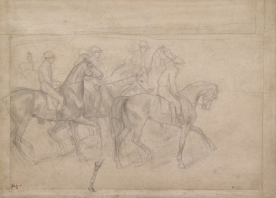 Vid loppen, c.1860-62 av Edgar Degas