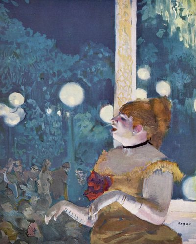 På Café-konsert: La Chanson du chien av Edgar Degas