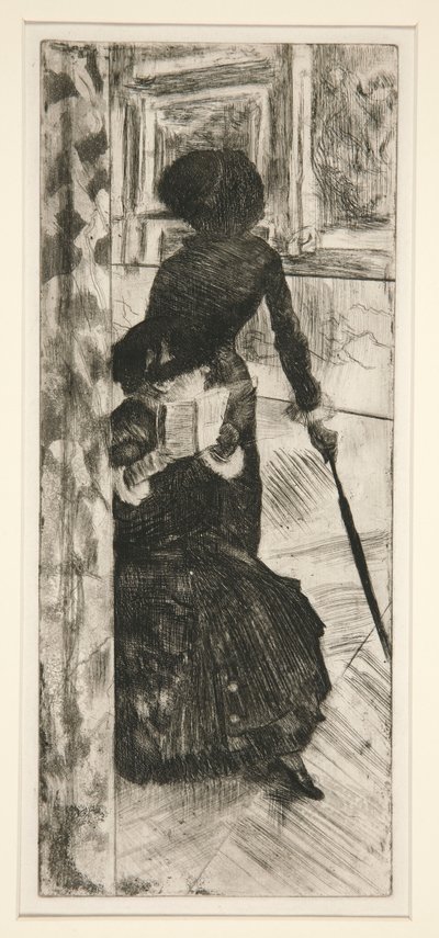 På Louvren: Målning (Mary Cassatt) av Edgar Degas