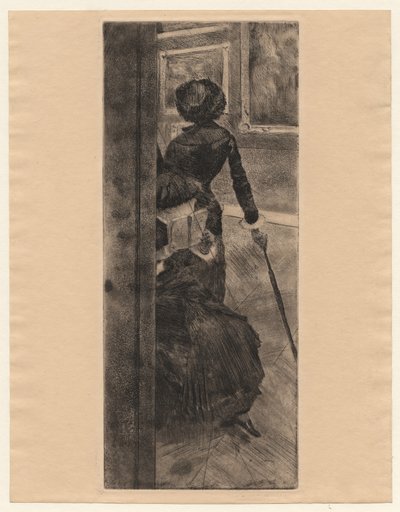 På Louvren: Måleri, Mary Cassatt av Edgar Degas