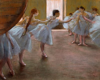 Balettrepetition, 1885-1890. av Edgar Degas