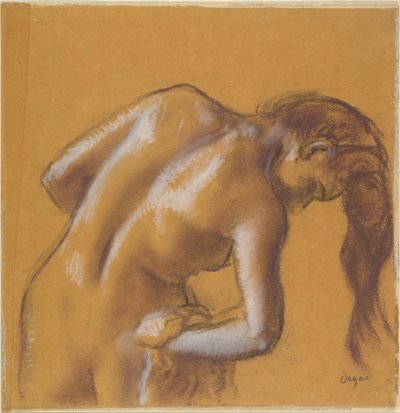 Badare som torkar sig av Edgar Degas