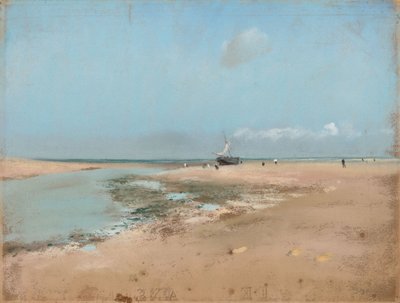 Strand vid lågvatten (mynningen av floden) av Edgar Degas