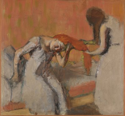Vid kamning (la coiffure). 1892-95 av Edgar Degas
