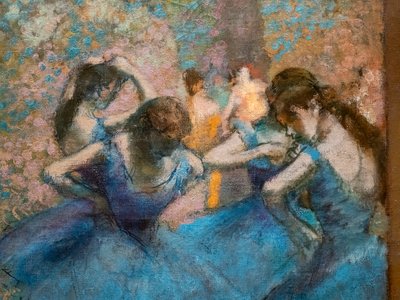 Blå dansare (detalj). Omkring 1893-96. Olja på duk. av Edgar Degas