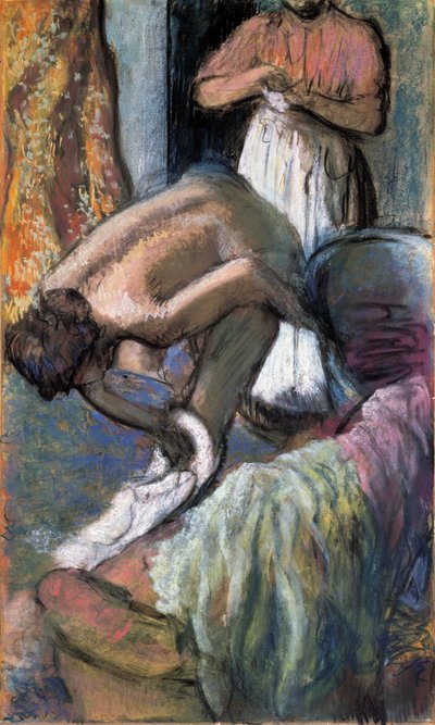 Frukost efter badet av Edgar Degas
