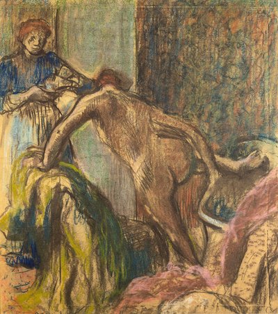 Frukost efter badet av Edgar Degas