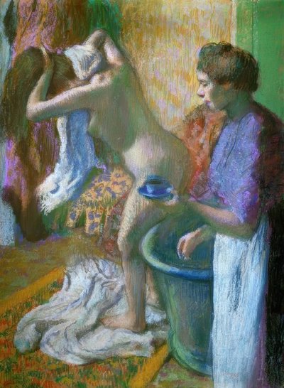Frukost efter badet av Edgar Degas
