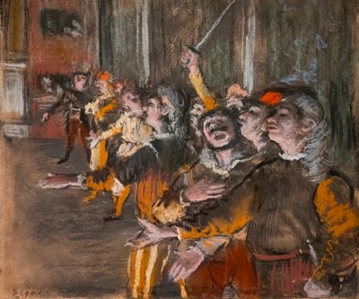 Korister (även kända som "Exponenterna"). 1877. Pastell på monotypi. av Edgar Degas
