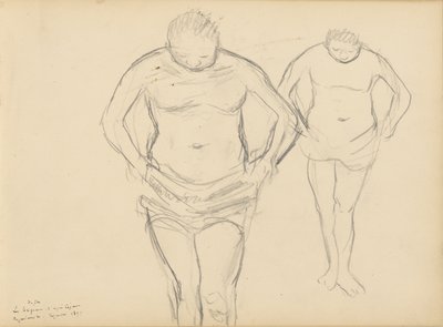 Kopior av Cézannes badande kvinnor av Edgar Degas