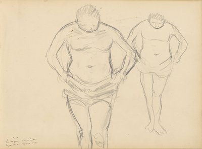 Kopior av Cézannes badande kvinnor av Edgar Degas