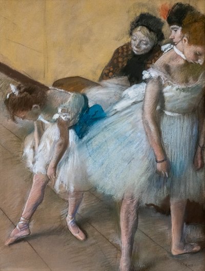 Dansprov. 1880. Pastell på papper. av Edgar Degas