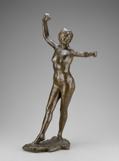 Dansös redo att dansa, höger fot framåt av Edgar Degas
