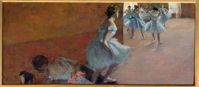 Dansare som klättrar i trappan Målning av Edgar Degas (1834-1917) av Edgar Degas
