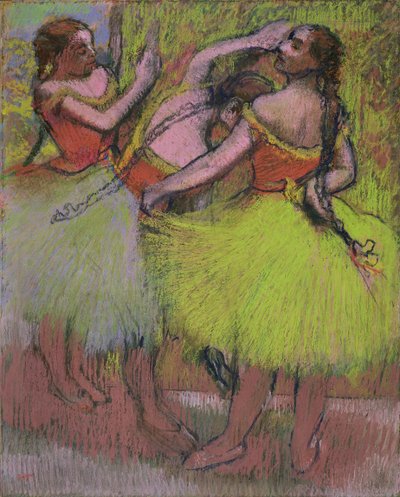 Dansare med hår i flätor av Edgar Degas