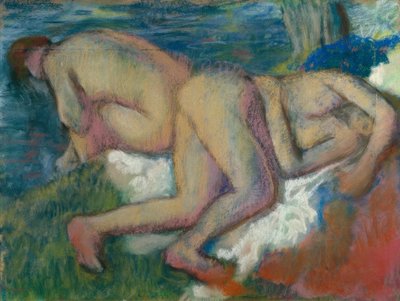 Två kvinnor i badet av Edgar Degas