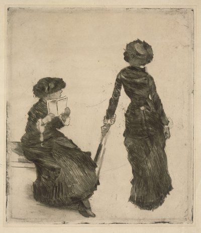 Målaren Mary Cassatt på Louvren, antiksamlingen av Edgar Degas