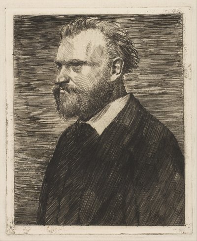 Édouard Manet, porträtt i bröstlängd av Edgar Degas