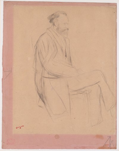 Édouard Manet, Sittande, högerprofil av Edgar Degas