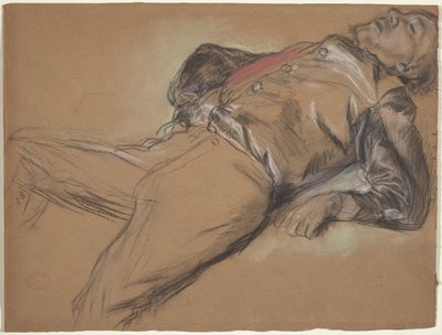 Fallen Jockey (studie för "Scene from the Steeplechase: The Fallen Jockey") av Edgar Degas