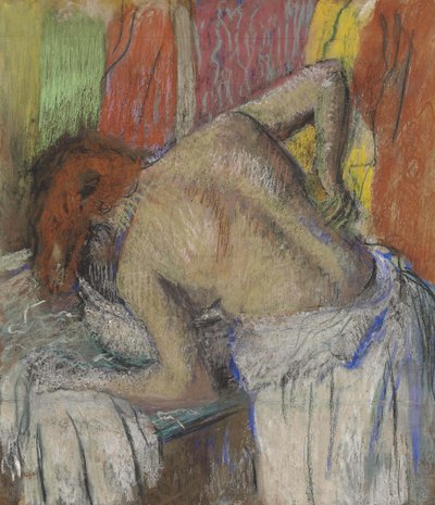 Kvinna som torkar ryggen, c. 1895. av Edgar Degas