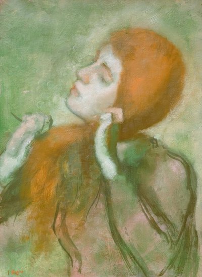 Kvinna som kammar av Edgar Degas