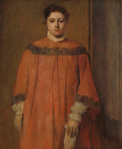 Flicka i rött av Edgar Degas