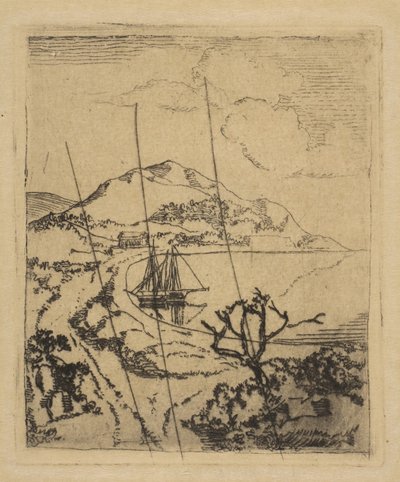Grekiskt landskap, 1856. av Edgar Degas