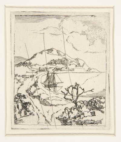Grekiskt landskap, eller Anchorage av Edgar Degas