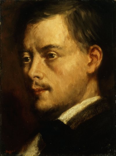 Head of a Man; Tete d"Homme, ca 1864 av Edgar Degas