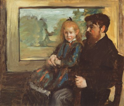 Henri Rouart och hans dotter Helene, 1871-72 av Edgar Degas