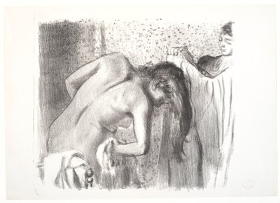 Att ta sig ur badet (stor bräda) av Edgar Degas