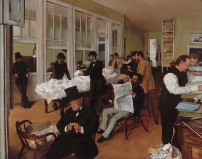 Bomullskontoret i New Orleans av Edgar Degas