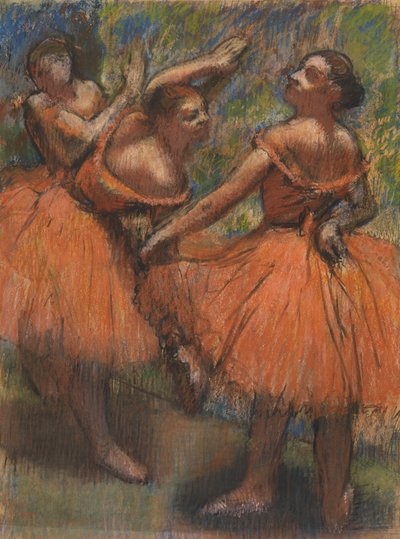 The Red Skirts, ca 1807-1901 (pastell på papper) av Edgar Degas
