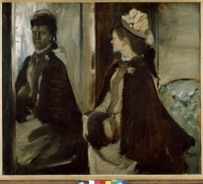Madame Jeantaud vid spegeln av Edgar Degas
