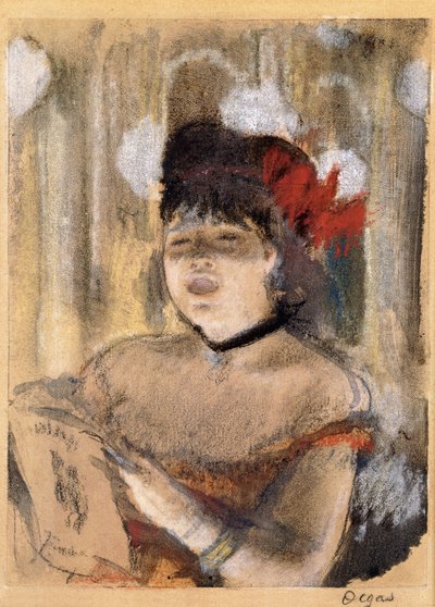 Mademoiselle Dumay, sångerska, ca 1879 av Edgar Degas