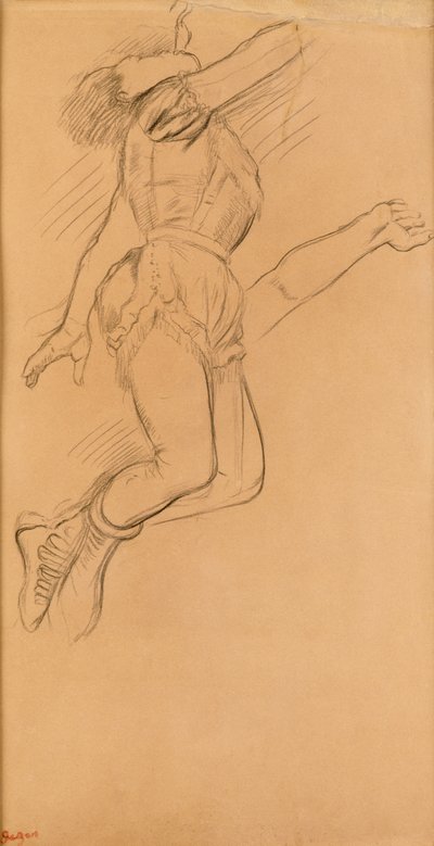 Mademoiselle La La på Circus Fernando, 1879 (svart krita på brunt papper) av Edgar Degas