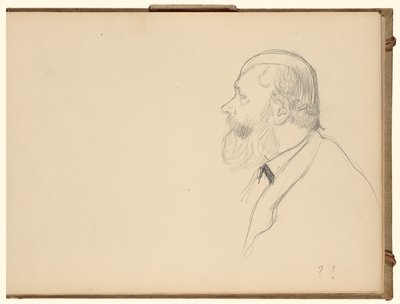 Man i profil av Edgar Degas