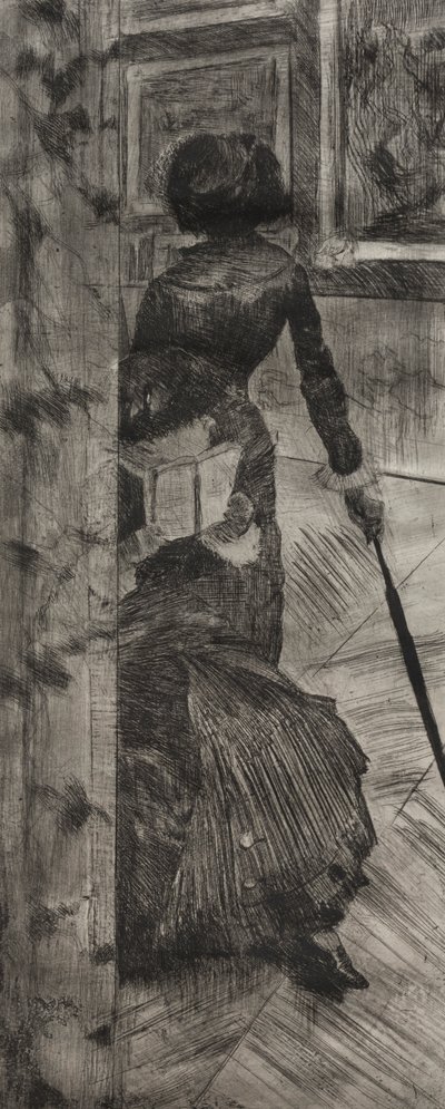 Mary Cassatt vid Louvren: The Paintings Gallery, 1879-1880. av Edgar Degas