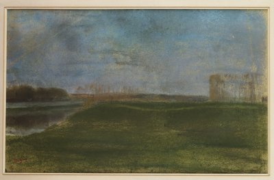Äng vid floden av Edgar Degas