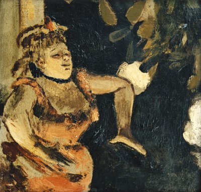 Mlle Becat vid ambassadörerna; Mlle. Becat aux Ambassadeurs, ca. 1875-1877 av Edgar Degas