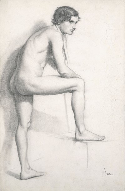 Nakenstudie, ca 1858 av Edgar Degas