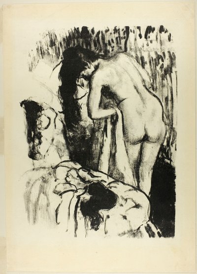 Naken kvinna som står och torkar sig av Edgar Degas