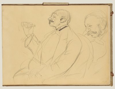 Opera Fan och Ernest Reyer av Edgar Degas