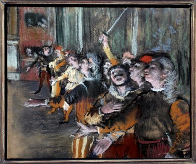 Pastell extras eller korister på monotypi av Edgar Degas (1834-1917) 1877 Sön. 0,27x0,32 m Paris, musee d