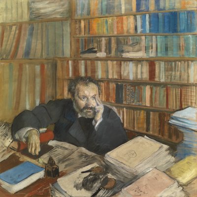Porträtt av Edmond Duranty av Edgar Degas