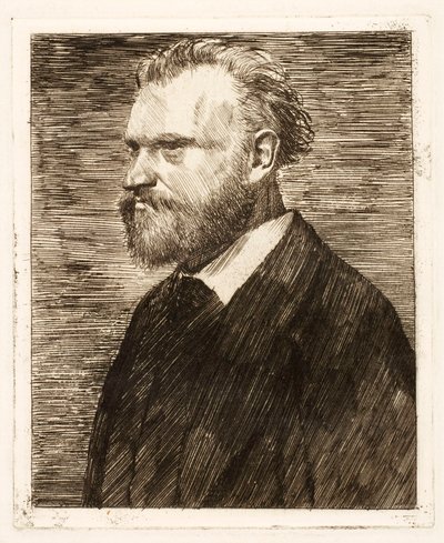 Porträtt av Edouard Manet, pub. 1864. av Edgar Degas