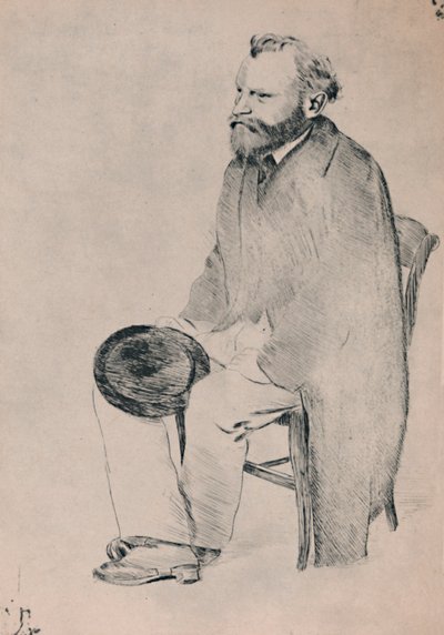 Porträtt av Manet sittande, ca 1865, 1946. av Edgar Degas