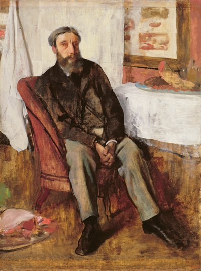 Porträtt av en man, ca 1866 av Edgar Degas